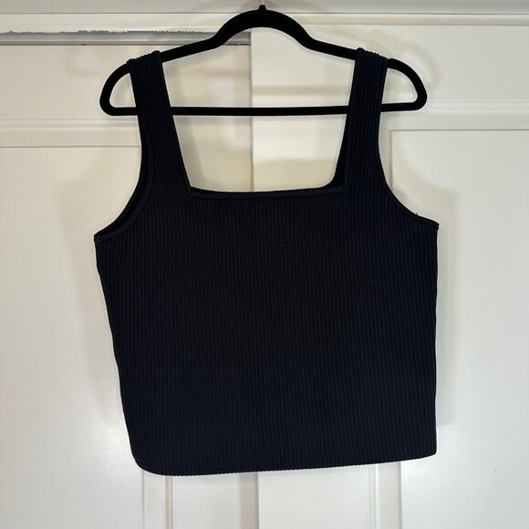 Black Square-Neck Sweater Knit Tank Top 0X - NEW - Picture 11 of 11